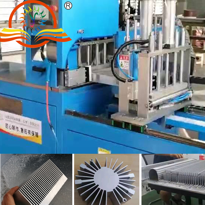 【無錫】鋁型材切割機450切割散熱器，當(dāng)天試切即刻達成合作