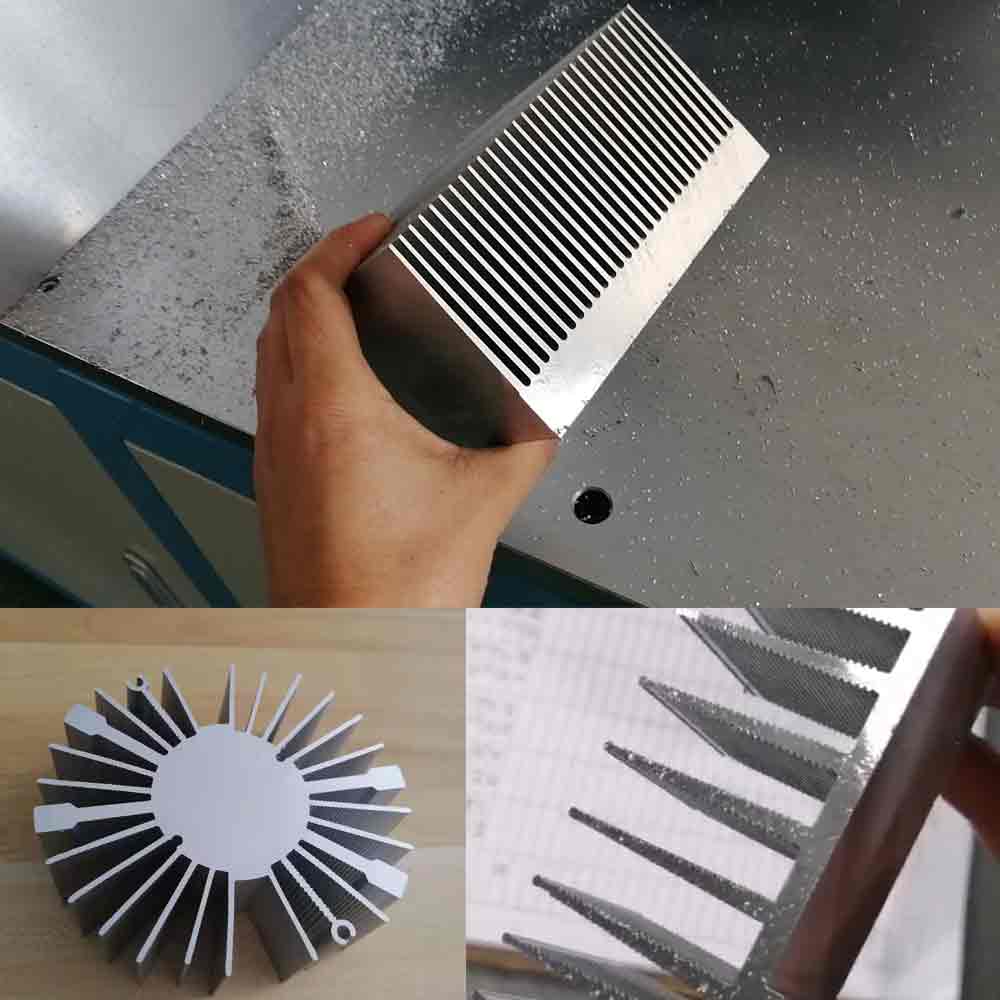 分離式型材切割機(jī)鋸切散熱器、鋁蜂窩板、太陽花